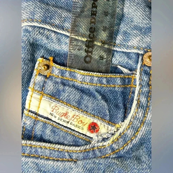 Bugle Boy Deadstock 100% Cotton High Rise Denim Blue Jeans Size 29 waist - Picture 11 of 14